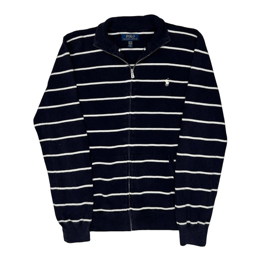 Age 15 Polo By Ralph Lauren Striped Zip Up - XL Navy Cotton