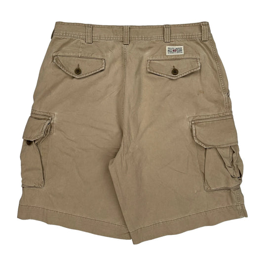 Polo By Ralph Lauren Cargo Shorts - 34W 11L Beige Cotton