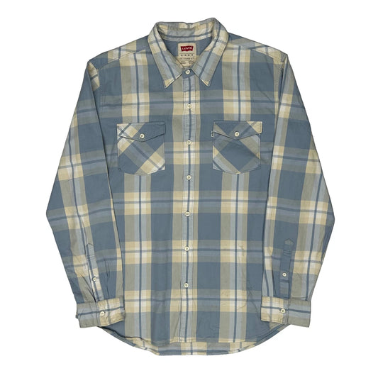 Levis Checked Shirt - XL Blue Cotton