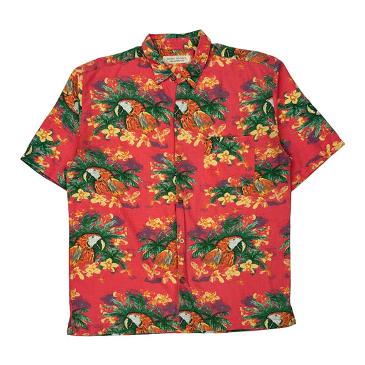 Island Republic Floral Hawaiian Shirt - Large Multicoloured Cotton Blend