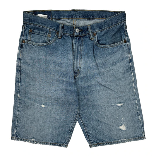 Levis Denim Shorts - 32W 11L Blue Denim