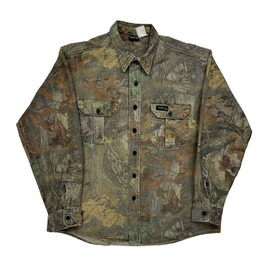 Vintage Rattlers Brand Flannel Shirt - XL Camo Cotton