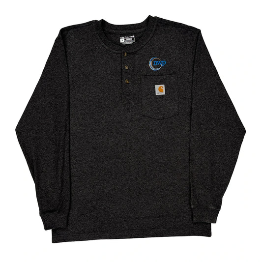 Built To Serve And Protect Hardworking People Carhartt Long Sleeve T-Shirt - Medium Grey Cotton Blend