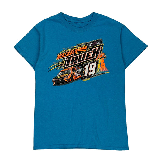 Martin Truek Joe Gibbs Racing Graphic T-Shirt - Small Blue Cotton Blend