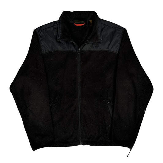 Vintage Timberland Fleece Jacket - Medium Black Polyester