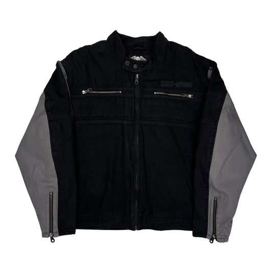 An American Legend Harley Davidson Graphic Jacket - 2XL Black Cotton