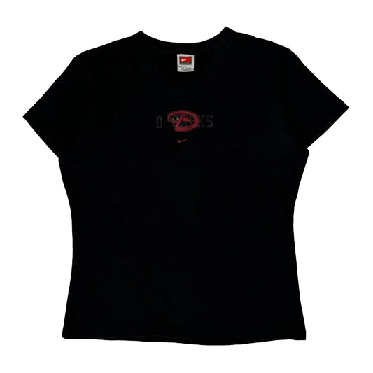 Arizona Diamondbacks Nike V-Neck T-Shirt - Large Black Cotton