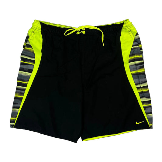Nike Striped Sport Shorts - Largew 6L Black Polyester