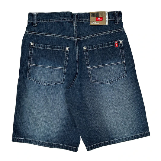 Southpole Denim Shorts - 36W 12L Dark Wash Cotton
