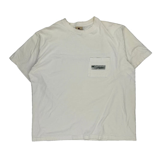 Woolrich Graphic T-Shirt - XL White Cotton