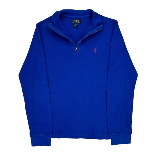 Polo By Ralph Lauren 1/4 Zip - XL Blue Cotton