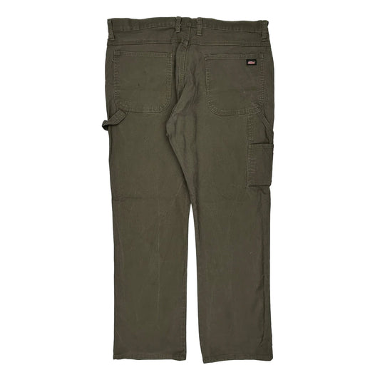 Dickies Carpenter Trousers - 38W 32L Green Cotton