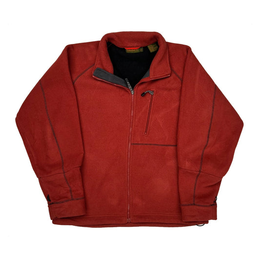 Timberland Fleece Jacket - Large Red Polyester