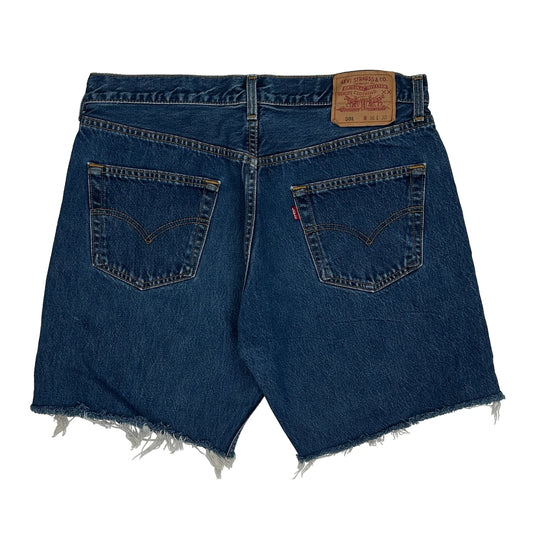 Levis Denim Shorts - 34W UK 16 Blue Denim