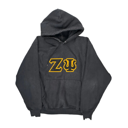 Premium Reverse Weave Champion Hoodie - Small Black Cotton