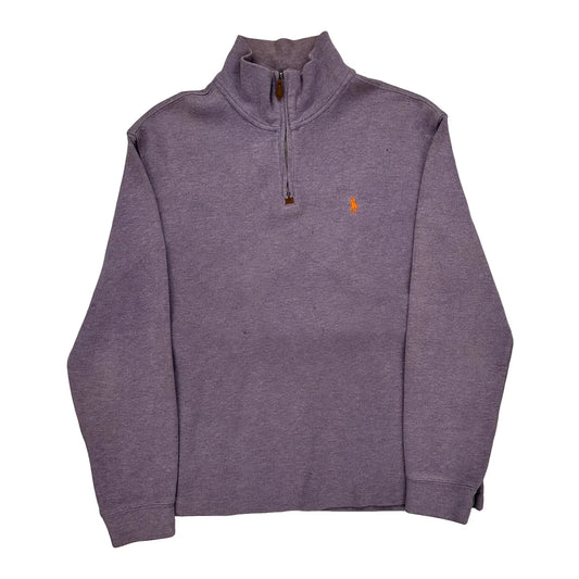 Polo By Ralph Lauren 1/4 Zip - Medium Purple Cotton