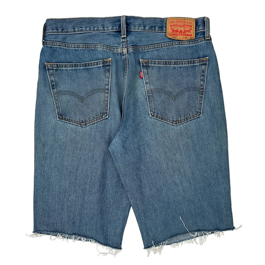 Levis Denim Shorts - 36W 11L Blue Cotton