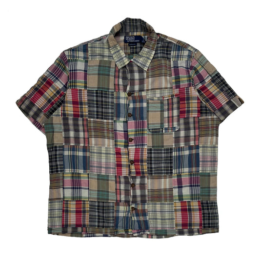 Polo By Ralph Lauren Checked Short Sleeve Shirt - Large Multicoloured Cotton