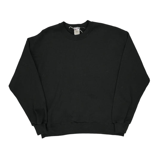 Super Sweats Jerzees Sweatshirt - XL Black Cotton Blend
