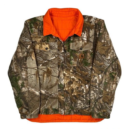 Vintage Reversible Carhartt Camo Realtree Jacket - Large Camo Polyester
