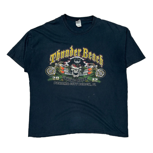 Gildan Graphic T-Shirt - 2XL Black Cotton