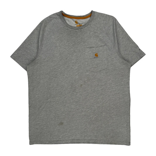 Carhartt T-Shirt - Large Grey Cotton