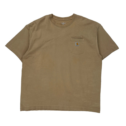 None Carhartt T-Shirt - 2XL Beige Cotton
