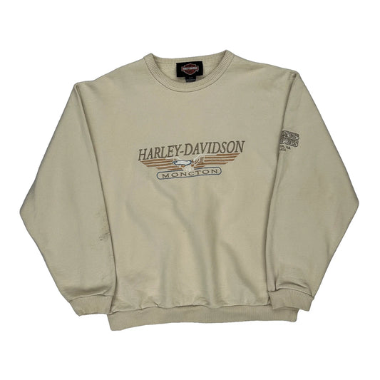 Harley Davidson Sweatshirt - Medium Beige Cotton Blend