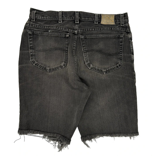 Lee Denim Shorts - 32W 11L Black Denim