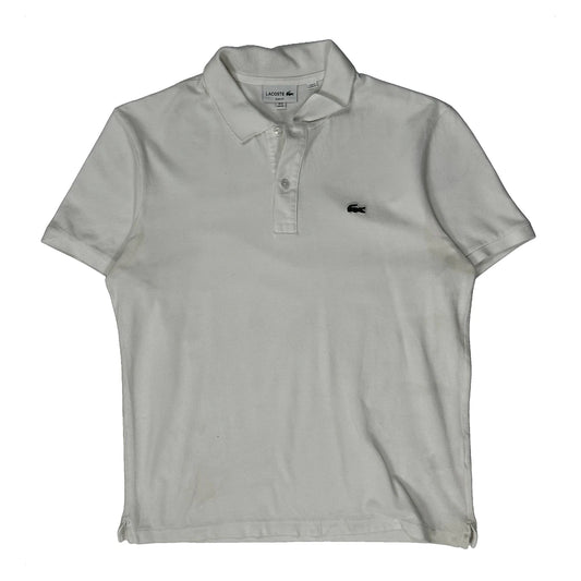 Lacoste Slim Fit Polo Shirt - XL White Cotton