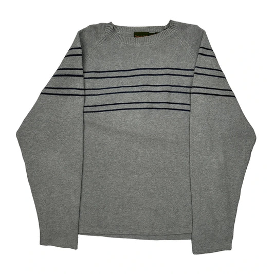 Timberland Striped Jumper - 2XL Grey Cotton