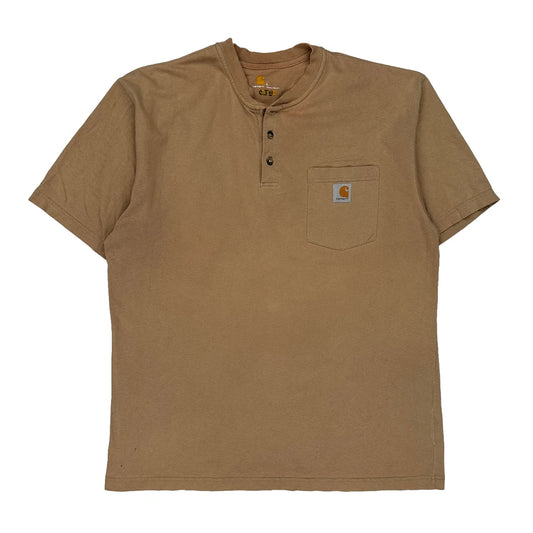 Carhartt T-Shirt - Large Brown Cotton