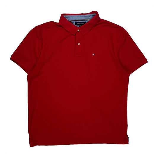 Vintage Tommy Hilfiger Polo Shirt - XL Red Cotton