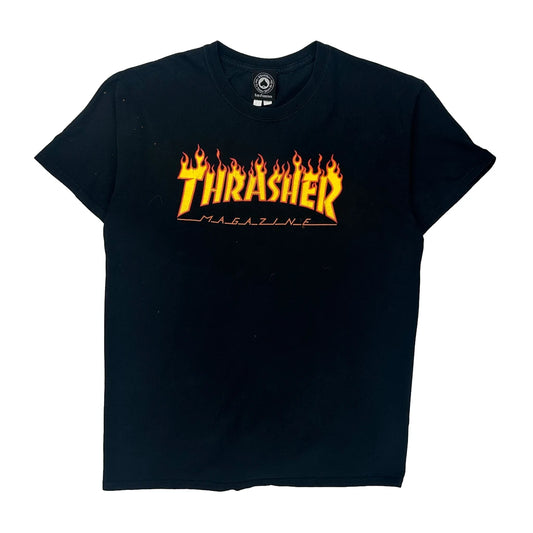 Magazine Thrasher Graphic T-Shirt - Large Black Cotton