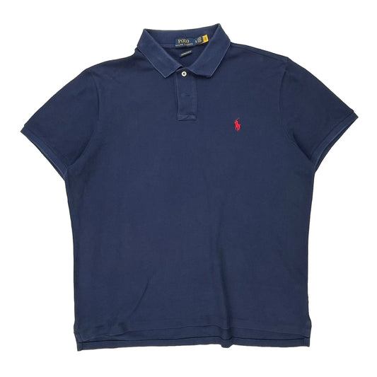 Polo By Ralph Lauren Slim Fit Polo Shirt - XL Blue Cotton