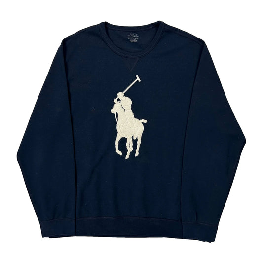 Polo By Ralph Lauren Sweatshirt - Large Navy Cotton