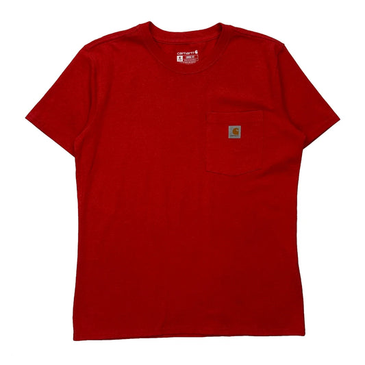 Carhartt T-Shirt - Medium Red Cotton