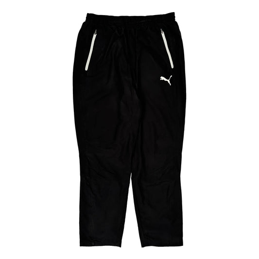 Vintage Puma Joggers - Large Black Polyester