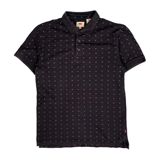Levis Polo Shirt - Medium Black Cotton