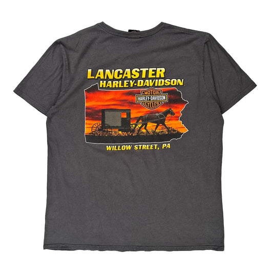 Motorcycles Harley Davidson Graphic T-Shirt - XL Grey Cotton