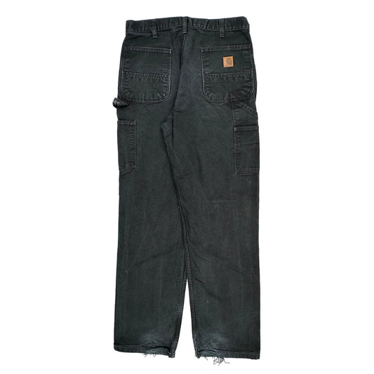 Carhartt Carpenter Trousers - 32W 34L Black Cotton