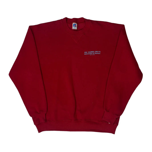 Made In USA Russell Athletic University Of Kansas Sweatshirt - XL Red Cotton