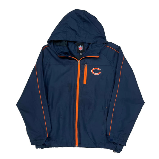 Chicago Bears Nfl Football Windbreaker - Large Orange Polyester