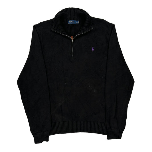 Polo By Ralph Lauren 1/4 Zip - XL Black Cotton