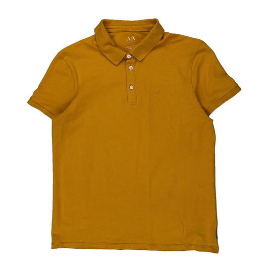 Armani Exchange Polo Shirt - Large Yellow Cotton