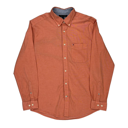 Tommy Hilfiger Shirt - Medium Orange Cotton