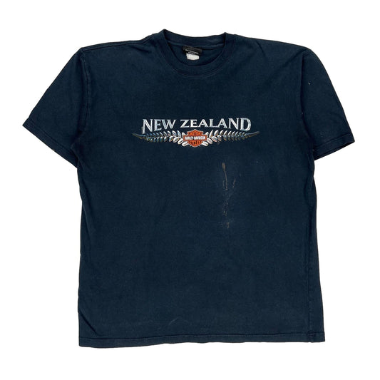 Auckland Motorcycles & Power Sports Harley Davidson Graphic T-Shirt - Medium Black Cotton