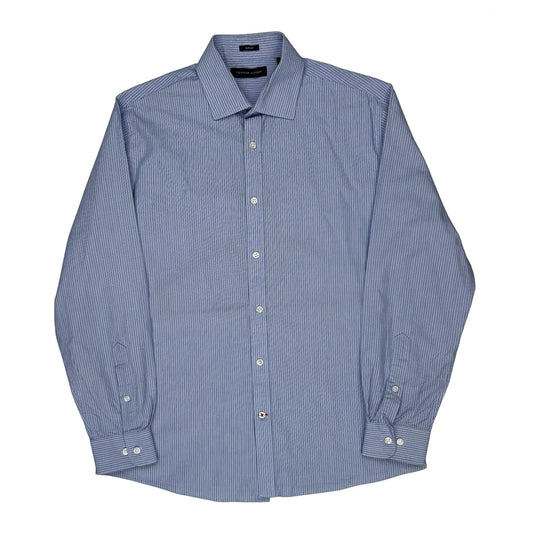 Vintage Tommy Hilfiger Slim Fit Shirt - Medium Blue Cotton