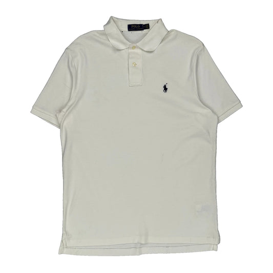 Polo By Ralph Lauren Polo Shirt - Medium White Cotton