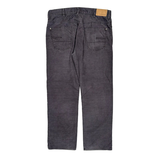Calvin Klein Jeans Cord Trousers - 36W 31L Grey Cotton Blend